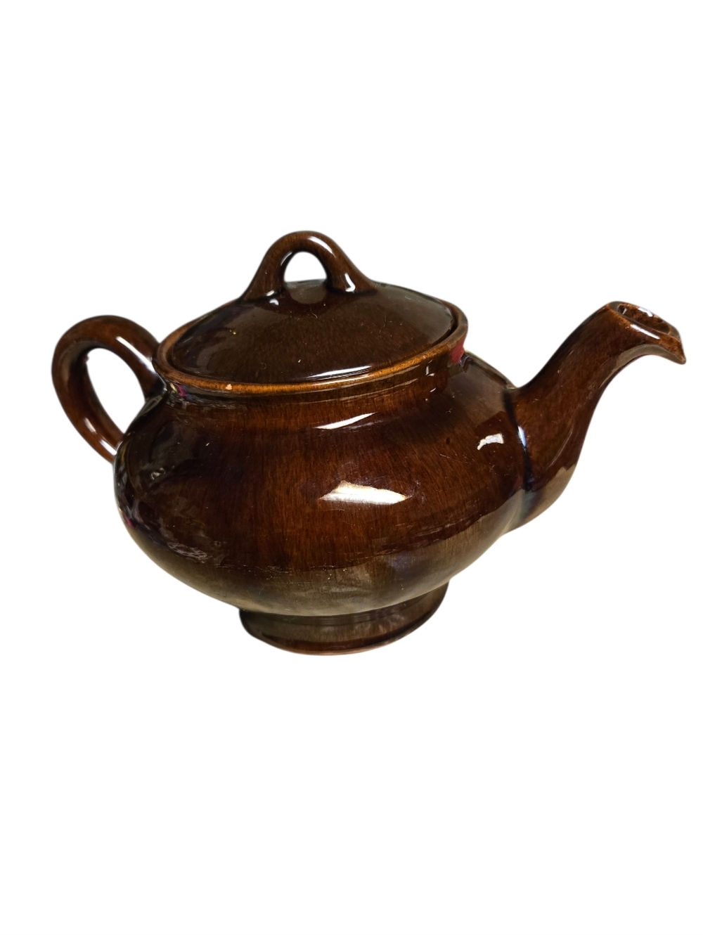 Royal Canadian Hamilton Art Pottery redware Brown Betty-style teapot